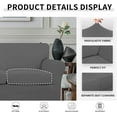 thumbnail image 3 of Easy-Going 3 Pieces Super Stretch couch cover, Loveseat size, Gray (Slipcover Only), 3 of 8