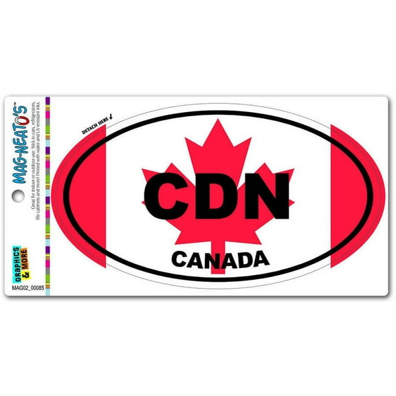 Canada Country Flag CDN Euro Oval Canadian Flag Automotive Car Refrigerator Locker Vinyl Magnet