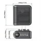 thumbnail image 5 of Calentador de Pared, Radiador Eléctrico Mini con Temporizador, Protección contra Sobrecarga, Rejilla Anti-escapes, Bajo Ruido, 800W, 15 x 13.9 cm para Hogar, Oficina, 5 of 9