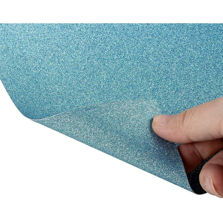 Blue Glitter Cardstock DIY Craft Decorative Paper Scrapbooking 8 x 12 24 Sheets