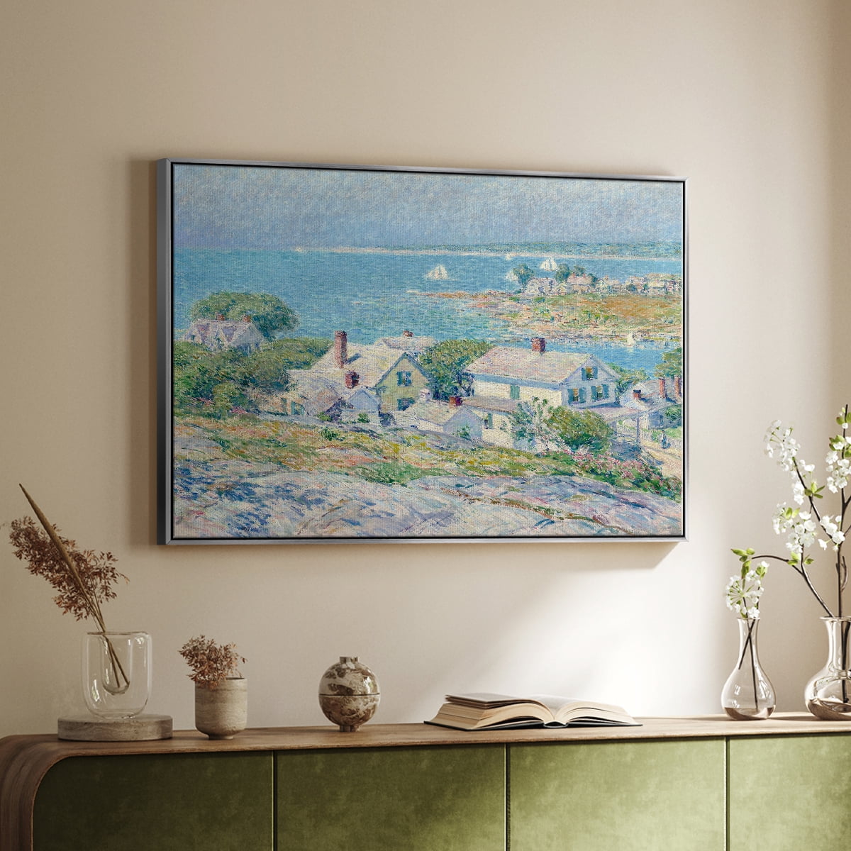 Vintage Landscape-CXI By Wexford Home Framed in Silver Wood Gallery Wrapped Canvas 17 in. x 25 in.
