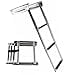 thumbnail image 3 of MARINE CITY 3-Step Telescoping Swim Platform Ladder, 304 Stainless Steel Rust-Resistant Flip-Up Design, for Boats, Yachts & Pontoons, 3 of 4