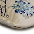 thumbnail image 2 of The HomeCentric Blue Pack of 2, 12"x14" (30x35 cm) Lumbar Pillow Cover, Linen Embroidery & Pearls Oblong Pillow, Floral Pattern Contemporary Style - Floryn, 2 of 3