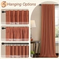 thumbnail image 6 of Rust Blackout Curtains for Living Room 102 Inch Length 2 Panels Set Linen Textured Thermal Terracotta Black Out Window Drapes for Bedroom Patio Sliding Glass Door Vertical Blinds Home Office 102 Long, 6 of 18