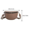 thumbnail image 3 of PU Leather Belt Bag Adjustable Shoulder Straps Zip Shoulder Bag Bolso Fanny Pack, 3 of 9