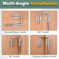 thumbnail image 4 of Cerradura de bucle para puerta corrediza Uxcell de 2 piezas, cerradura en forma de U de 2-3/8" con tornillos para puertas o ventanas desiguales o deformadas, cerca de jardín, plateado, 4 of 6