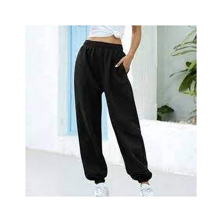 Womens Baggy Sweatpants Joggers Relaxed Fit pockets Oversized Streetwear  Blue