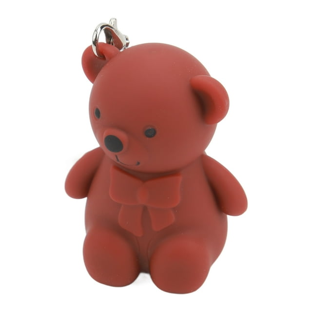 Mud Lipstick High Pigment Bear Key Chain Lip Stain Lasting Creamy Texture Lipstick Clay Lip Clay Matte Ink Cute and Funny Bear Keychain Design Best Gift for Friends