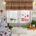 thumbnail image 5 of 2 Pack Valances for Window, Brown Western Short Curtains for Kitchen Bedroom Living Room, Vintage Farmhouse Wood Barn Door Rod Pocket Small Window Treatment Valance Drapes 42 x 12 Inch, 5 of 8