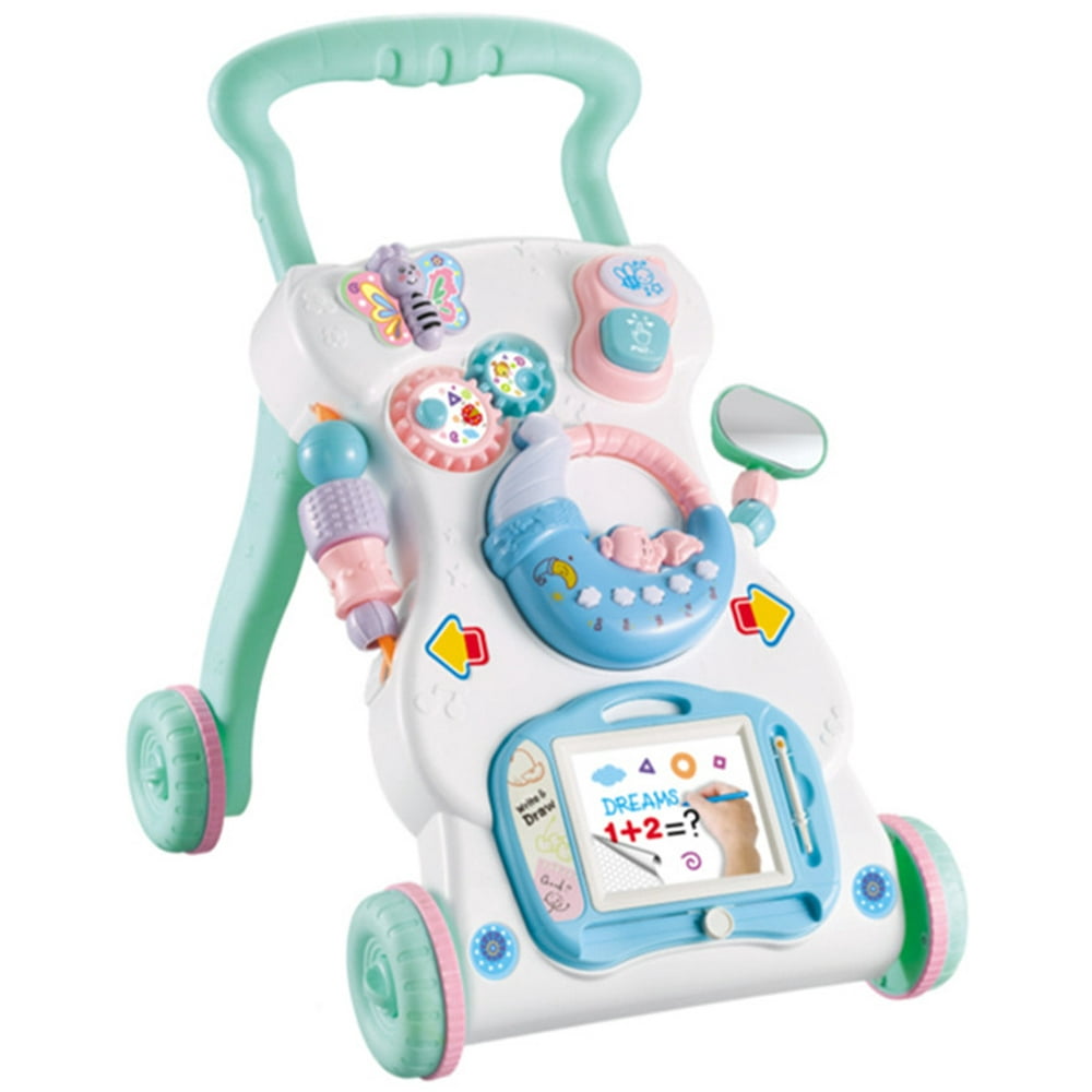 SUNLIKE Baby Walker Toys, Antirollover SittoStand Walker Stroller