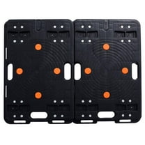 2-Piece Black 330 lb. Load Capacity Heavy Duty Moving Dolly with 4 Wheels