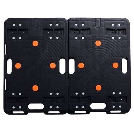 2-Piece Black 330 lb. Load Capacity Heavy Duty Moving Dolly with 4 Wheels