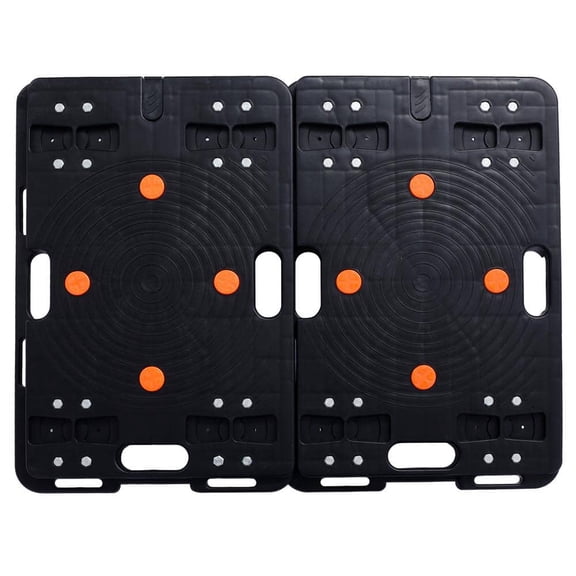 2-Piece Black 330 lb. Load Capacity Heavy Duty Moving Dolly with 4 Wheels