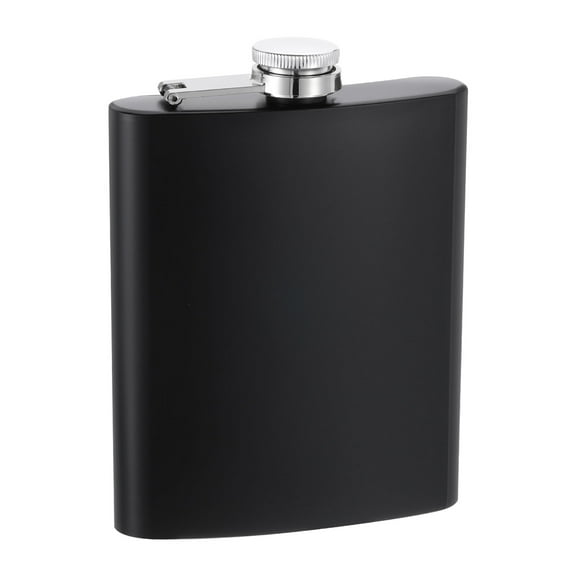 Uxcell 7oz Stainless Steel Hip Flask for Camping Hiking Outdoor Activity, Black