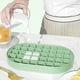 thumbnail image 5 of Bandejas de cubitos de hielo de plástico verde con tapa para congelador | Moldes de cubitos de hielo fáciles de desmoldar para cócteles, café y bebidas | Sin BPA, aptas para lavavajillas, para el, 5 of 7