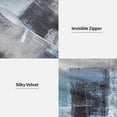 thumbnail image 5 of Blue and Grey Abstract Art Pillow Covers 18x18 Set of 4 Blue and Grey Art Modern Decorative Throw Pillow Cushion Cover for Bedroom Sofa Living Room, 5 of 6