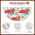 thumbnail image 5 of Bingfone Christmas Tree Skirt Mat Christmas Decoration Interior 36"-Watercolor Red Truck And Fir Tree, 5 of 8