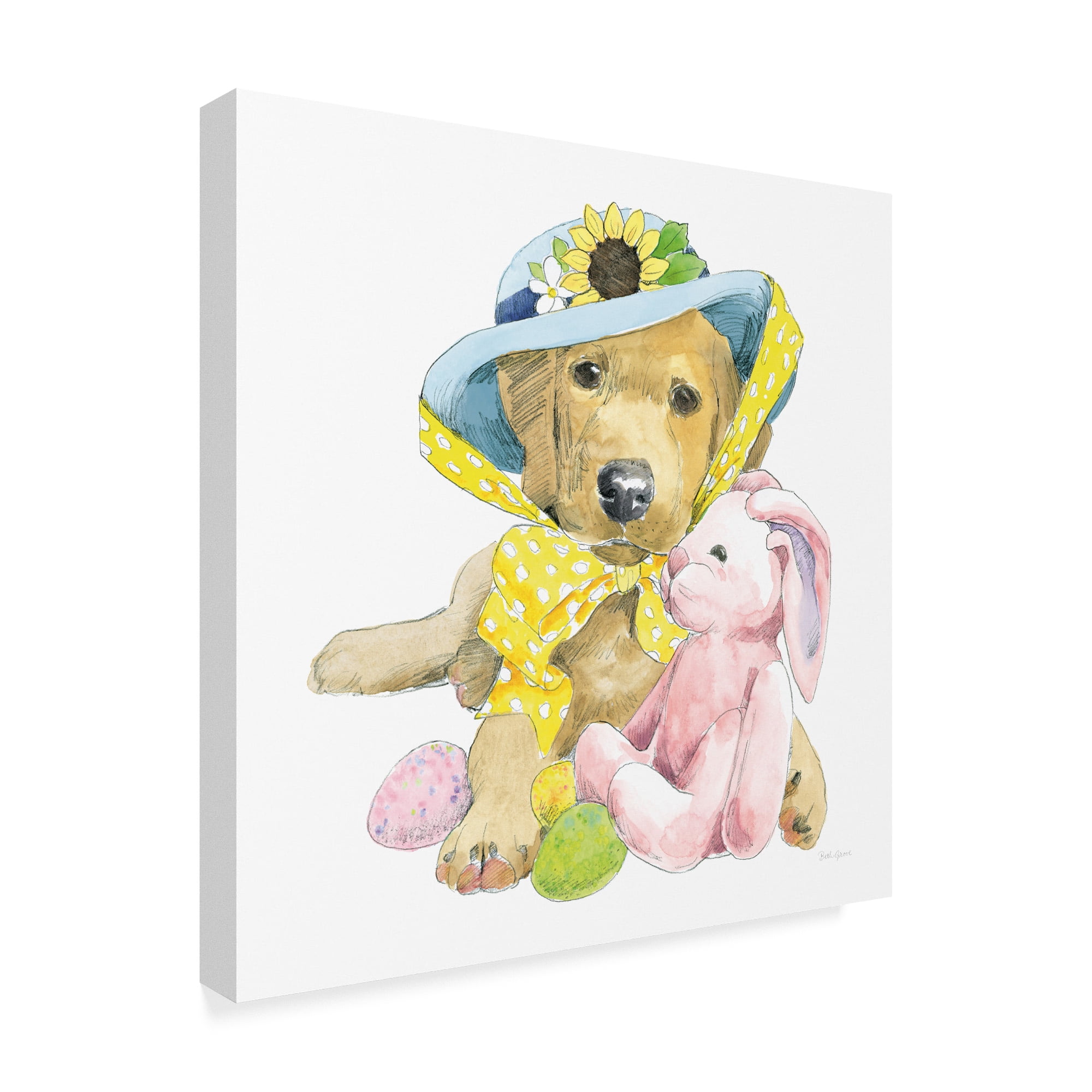 Trademark Fine Art 'Easter Pups VI' Canvas Art by Beth Grove