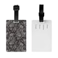 thumbnail image 2 of Luggage Tags for Suitcases, Black Paisley Leather Bag Luggage Tags ID Label Tags Privacy Protection Travel Bag Labels, 2 of 6