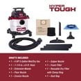 thumbnail image 2 of Hyper Tough 5 Gallon Stainless Steel Wet/Dry Vacuum, 2 of 9