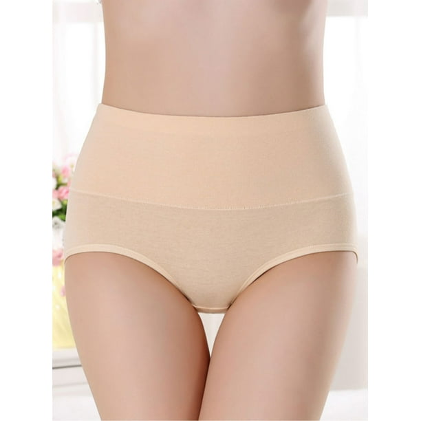 LELINTA Women's Soft Stretch Panties High Waist Underwear Cotton Briefs  Tummy Control Underwear 