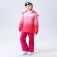 thumbnail image 2 of SGMVNU Girls Ski Snowsuit Boys Windproof Waterproof Full Zip Ski Jacket and Pants Sets Winter Ski and Snowboarding Suit for Kids Size 14-16 Years Hot Pink, 2 of 7