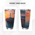 thumbnail image 3 of Goofa Lighthouse At Sunset Coast for 20 oz Skinny Tumbler Stainless Steel Coffee Mug Slim Vacuum Insulated Travel Cup Car Cup-Straw Two-piece Set, 3 of 8