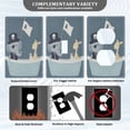 thumbnail image 3 of Yayeee Duplex Wall Plate 1-Gang 4.5"x2.7" Home Receptacle Light Switch Decorative Outlet Cover, Cute Animals, 3 of 7