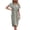 Green, variant on WRKEKC Summer Dresses for Women Solid V Neck Short Sleeve Cinched Waist Maxi Soft Breathable Fabric Chic Soft