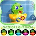 thumbnail image 2 of Juguete de baño para bebé Yitbisy, máquina de burbujas de dinosaurio con luces, 2 of 7