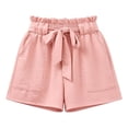 thumbnail image 4 of Ruyang Wide Leg Shorts for Teen Girls Pleated High Waist Straight Leg Shorts Summer Solid Trendy Active Shorts with Pockets, 4 of 4