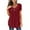 Red, variant on Patlollav Womens Plus Size,Womens Round Neck Short Sleeve Tunic Blouses Vest Loose Fit Tshirts Tops