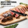thumbnail image 5 of MYVIT Steak Knives Set 8 Piece Serrated Meat Cutting Dinner Knife Dishwasher Safe Stainless Steel Black Kitchen Knife Cooking Tool, 5 of 9