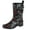 Black Owls, variant on Shiny Ice Cream Printed Jelly Mid Calf Women Rain Boot