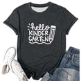 thumbnail image 1 of LUOGENLI T-shirts pour Femme pour Femmes T-Shirt Décontracté à Lettres Graphique Col Rond Manches Courtes T-Shirt Haut T-shirts pour Femmes T-shirts Graphiques Vintage Saint-Valentin Gris Foncé m, 1 of 2
