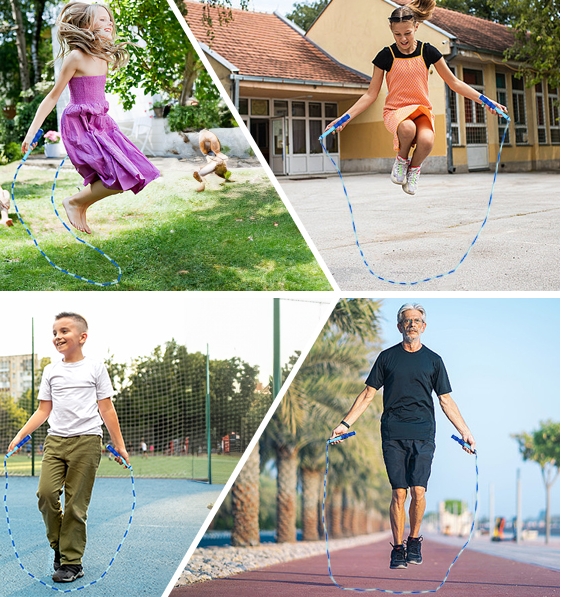 Buy Adjustable Soft Skipping Rope With Skin-Friendly Foam Handles For Kids, Children, Students Online At Low Prices In India
