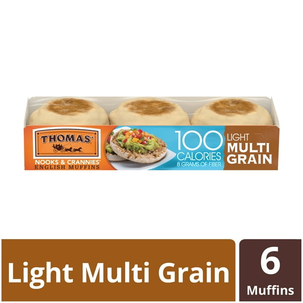 Thomas' Light MultiGrain English Muffins, Simply Improved Recipe, 100
