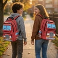 thumbnail image 3 of Pzuqiu Red Fire Truck Backpack for Boys 17 Inch Portable School Bookbags with Adjustable Shoulder Strap School Supplies Comfortable Travel Ruckpack Lightweight Laptop Daypack, 3 of 7