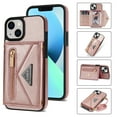 thumbnail image 1 of Jiahe Cover Case for iPhone 14 Plus 6.7-inch,Magnetic Wallet Removable Adjustable Shoulder Strap Crossbody Flip Leather Back Zipper Purse Case with Card Slot Holder Stand Cover,Pink, 1 of 8