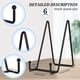 thumbnail image 2 of Juego de 6 soportes para platos para exhibición, soportes de exhibición, soporte de caballete de hierro de metal de 6 ", soporte para bandeja, caballete de exhibición o arte de mesa (negro), 2 of 5
