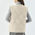 thumbnail image 5 of qolati Womens Quilted Puffer Vest Button Down Sleeveless Jackets Lightweight Padded Gilet Outerwear 2024 Fashion Warm Winter Coats With Pockets, 5 of 5