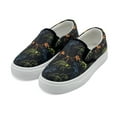 thumbnail image 3 of LYHaoo Kids Canvas Sneakers For Boys Girls Toddler Slip On Casual Shoes With Dinosaur Print Comfortable Lightweight Breathable For Daily Walking Play School Sizes 6 Black(Toddler), 3 of 6