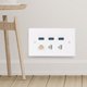 thumbnail image 1 of Panel Placa de Pared Blanco para RCA + 3 Puertos USB 2.0 + 2 Puertos CAT6 con Módulo, 1 of 8