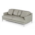 thumbnail image 2 of Contemporary 75" Light Grey Leather Sofa, 2 of 3