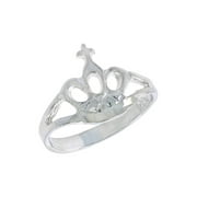 Sterling Silver Crown Baby Ring / Kid's Ring / Toe Ring (Available in Size 1 to 5), size 4.5