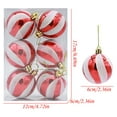 thumbnail image 3 of 6PCS Christmas Ornaments Christmas Balls 6PCS Christmas Tree Ball Bauble Hanging Home Party Ornament Decor 6Cm, 3 of 4