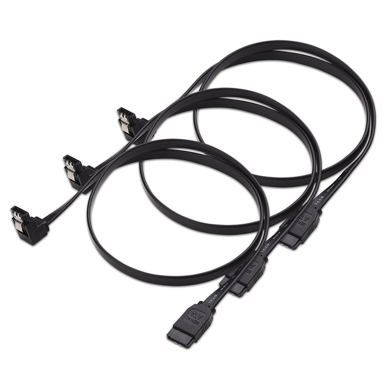 6" Inch Serial ATA SATA-II 3.0Gbps Straight to 90 Degree Right-Angled Data Cable 