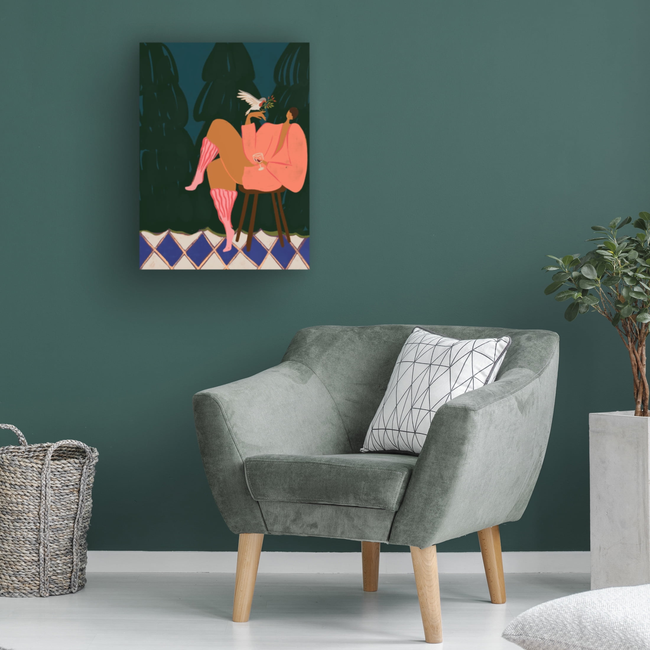 Trademark Fine Art Arty Guava  A Lil Birdy Told Me Canvas Wall Art