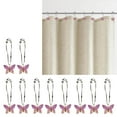 thumbnail image 2 of 10Pcs Colorful Acrylic Butterfly Shower Curtain Rings Rusts Resistant Decorative Curtain Hooks for Bathroom Accessories, 2 of 9