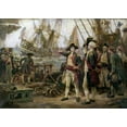 thumbnail image 2 of Gerome Ferris, Jean Leon 14x11 Gold Ornate Wood Framed with Double Matting Museum Art Print Titled - Ship That Sank In Victory, 2 of 4